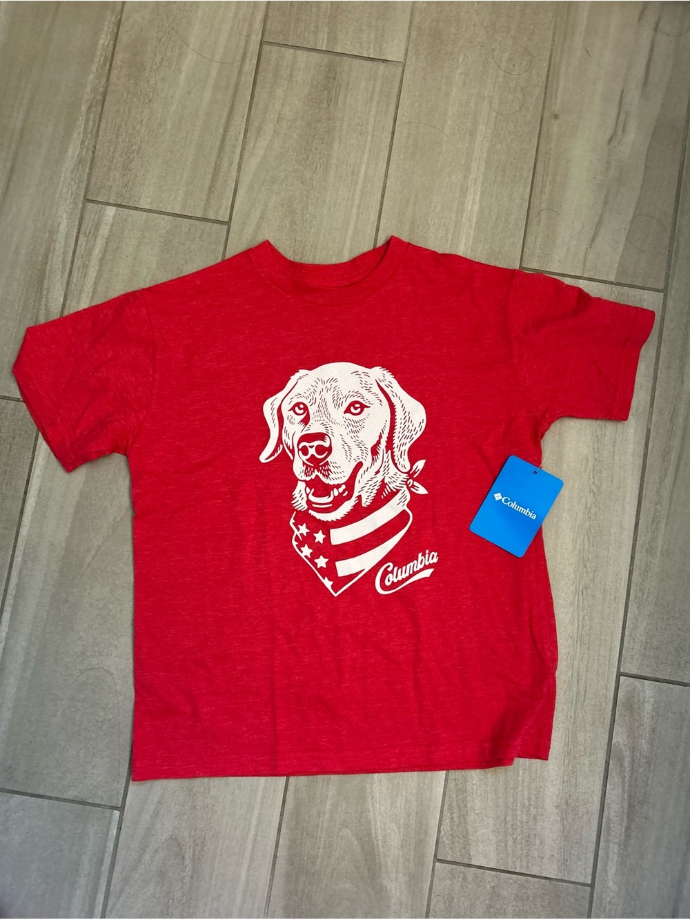 Columbia Kids' Red Graphic Dog Tee